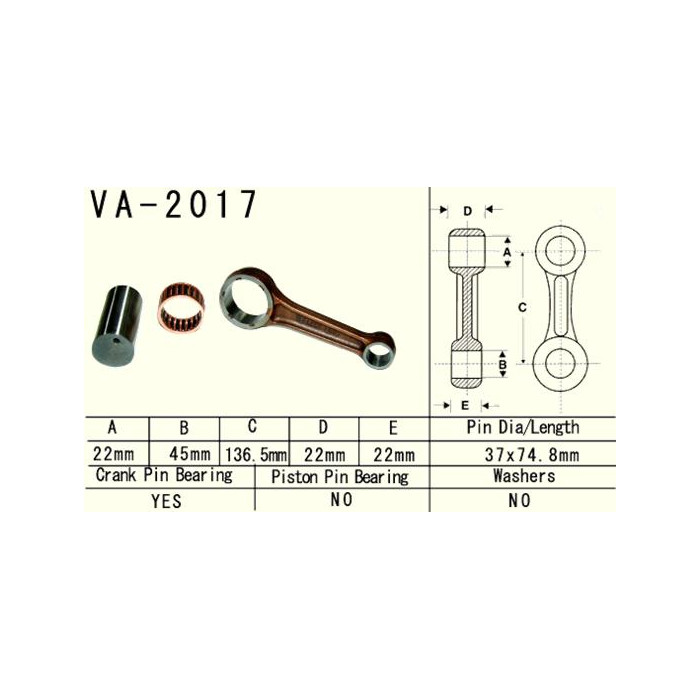 VESRAH connecting rod YAMAHA YFM 660 (YFM660) RAPTOR '01 (VA2017) (MADE IN JAPAN)