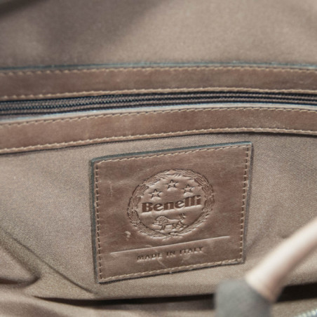 BENELLI BROWN LEATHER TRAVEL BAG