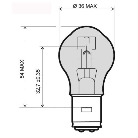 LEMPUTĖ BA20D 12V 35 / 35W