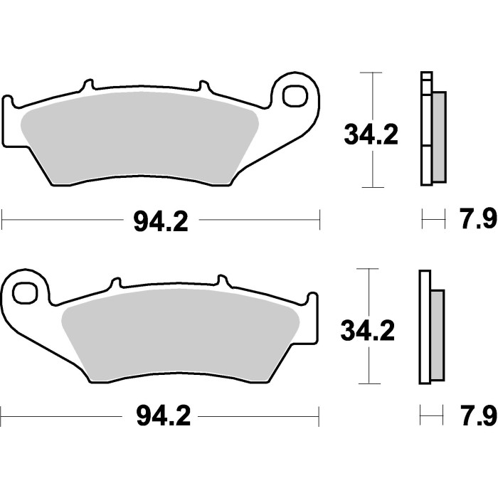 BRAKE PADS, BRAKES, SEMI-METALLIC, 966SM1