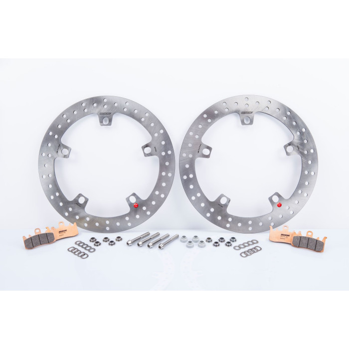 BRAKE DISC SET 320 MM BRAKE PADS OKRH01