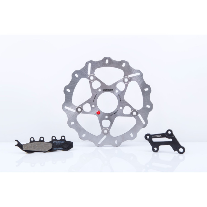 BRAKE KIT BRAKE DISC WAVY FLOATING 250 MM BRAKE PADS WITH ADAPTER FOR BRAKE OKI87