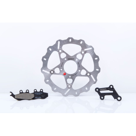 BRAKE KIT BRAKE DISC WAVY FLOATING 250 MM BRAKE PADS WITH ADAPTER FOR BRAKE OKI87