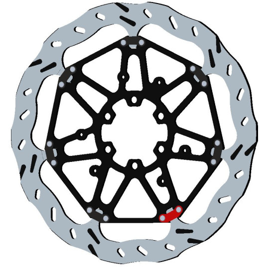 BRAKE DISC EPTA WAVE FLOATING O320 EP117R