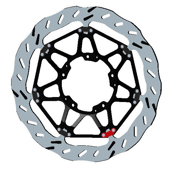BRAKE DISC EPTA WAVE FLOATING O320 EP153L