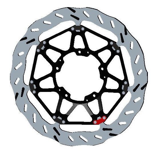 BRAKE DISC EPTA WAVE FLOATING O320 EP153R