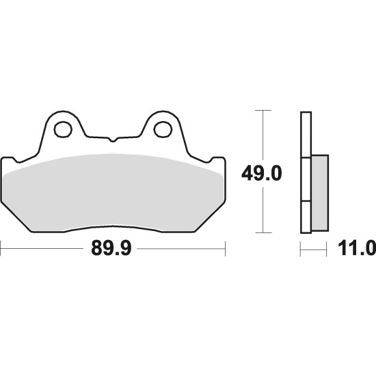 BRAKE PADS, BRAKES, SEMI-METALLIC, 654SM1