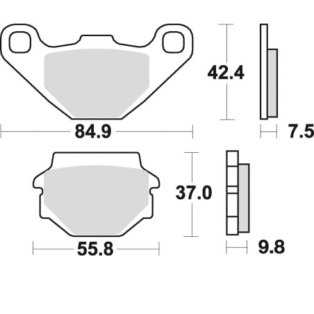 STABDŽIŲ KALADĖLĖS, STABDANTYS, PUSMETALINIS, 669SM1