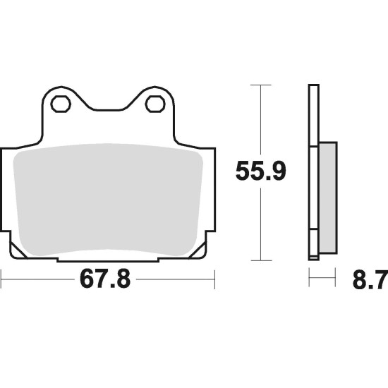 BRAKE PADS, BRAKES, SEMI-METALLIC, 679SM1