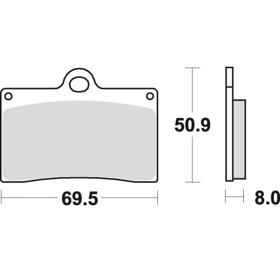BRAKE PADS, BRAKES, SEMI-METALLIC, 688SM1