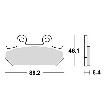 STABDŽIŲ KALADĖLĖS, STABDANTYS, PUSMETALINIS, 690SM1