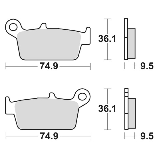 BRAKE PADS, BRAKES, SEMI-METALLIC, 701SM1