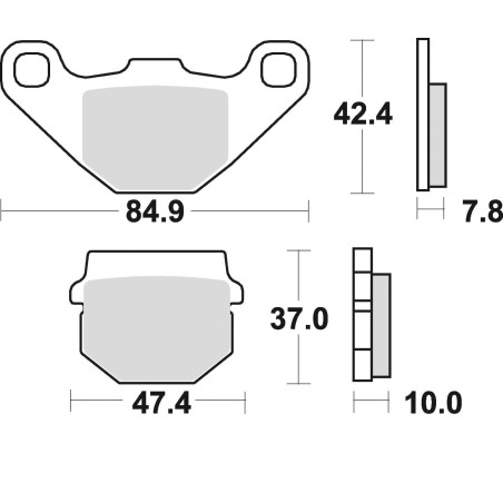 STABDŽIŲ KALADĖLĖS, STABDANTYS, PUSMETALINIS, 702SM1