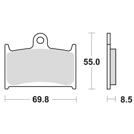 BRAKE PADS, BRAKES, SEMI-METALLIC, 707SM1