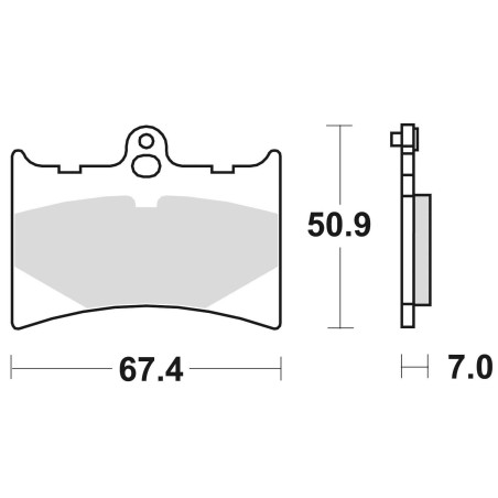 BRAKE PADS, BRAKES, SEMI-METALLIC, 726SM1