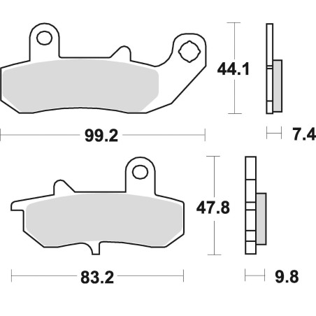 BRAKE PADS, BRAKES, SEMI-METALLIC, 728SM1