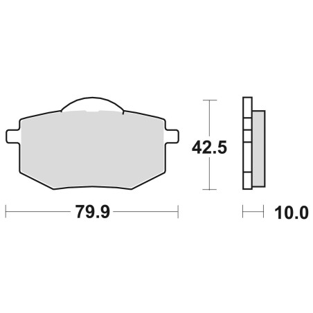 BRAKE PADS, BRAKES, SEMI-METALLIC, 735SM1