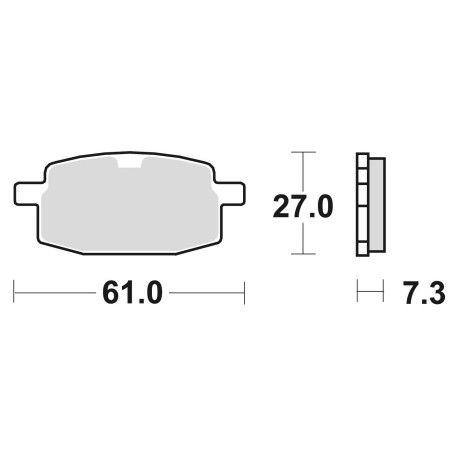 BRAKE PADS, BRAKES, SEMI-METALLIC, 744SM1
