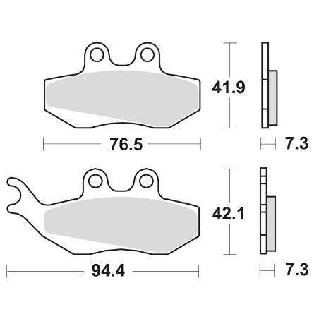 STABDŽIŲ KALADĖLĖS, STABDANTYS, PUSMETALINIS, 770SM1