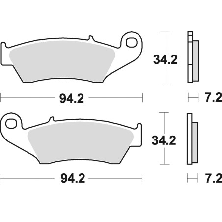 BRAKE PADS, BRAKES, SEMI-METALLIC, 772SM1