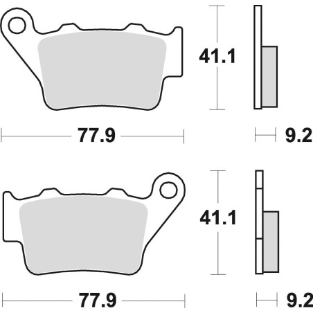 BRAKE PADS, BRAKES, SEMI-METALLIC, 773SM1