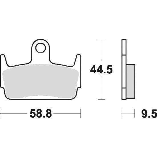 BRAKE PADS, BRAKES, SEMI-METALLIC, 774SM1