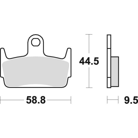 BRAKE PADS, BRAKES, SEMI-METALLIC, 774SM1