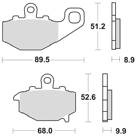 STABDŽIŲ KALADĖLĖS, STABDANTYS, PUSMETALINIS, 775SM1