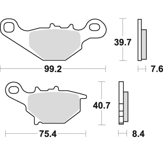 BRAKE PADS, BRAKES, SEMI-METALLIC, 785SM1
