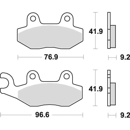 BRAKE PADS, BRAKES, SEMI-METALLIC, 795SM1
