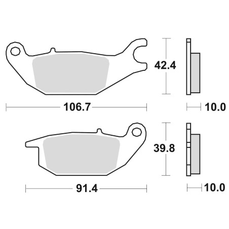 BRAKE PADS, BRAKES, SEMI-METALLIC, 867SM1