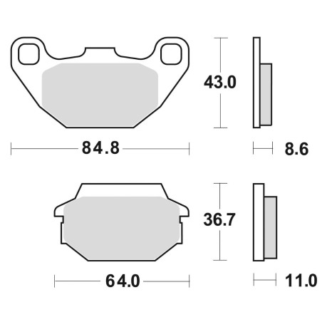 STABDŽIŲ KALADĖLĖS, STABDANTYS, PUSMETALINIS, 869SM1