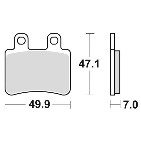 BRAKE PADS, BRAKES, SEMI-METALLIC, 878SM1