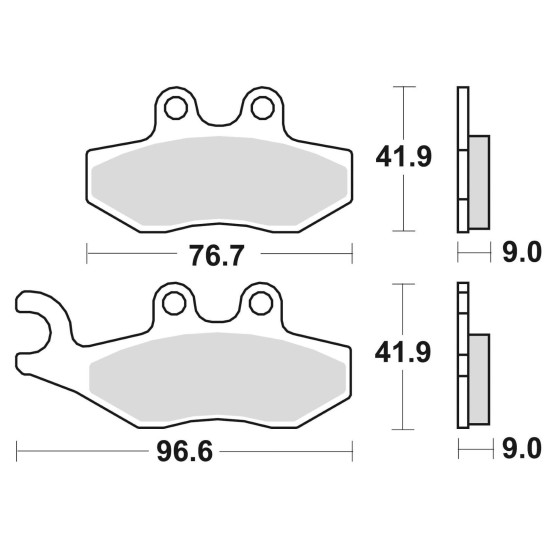 STABDŽIŲ KALADĖLĖS, STABDANTYS, PUSMETALINIS, 888SM1