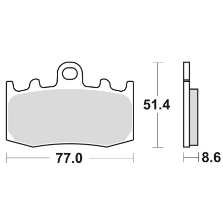 BRAKE PADS, BRAKES, SEMI-METALLIC, 892SM1