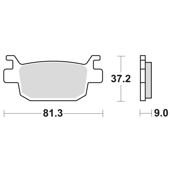 BRAKE PADS, BRAKES, SEMI-METALLIC, 908SM1
