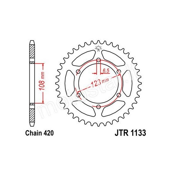 Aprilia RS 50 (06-14 years) / Derbi GPR rear drive sprocket