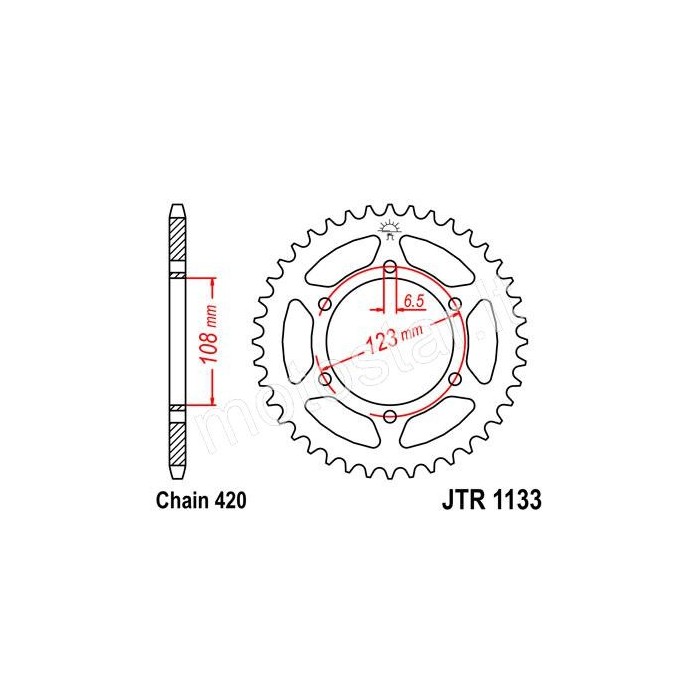 Aprilia RS 50 (06-14 years) / Derbi GPR rear drive sprocket