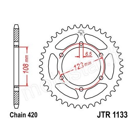 Aprilia RS 50 (06-14 years) / Derbi GPR rear drive sprocket