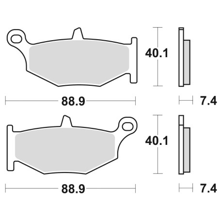 BRAKE PADS, BRAKES, SEMI-METALLIC, 924SM1