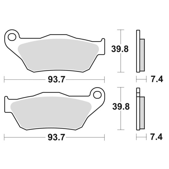 BRAKE PADS, BRAKES, SEMI-METALLIC, 926SM1