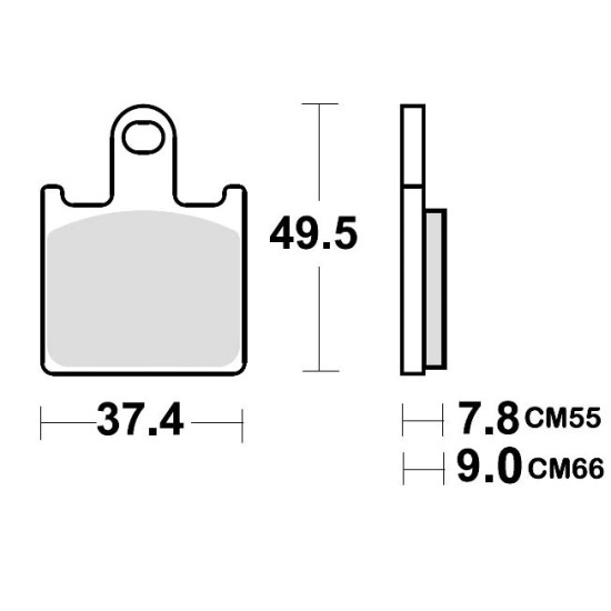 BRAKE PADS, BRAKES, SEMI-METALLIC, RACE, 927 CM, 66