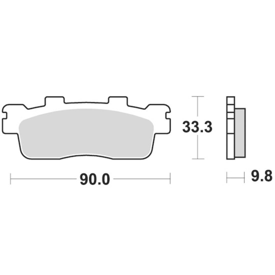 BRAKE PADS, BRAKES, SEMI-METALLIC, 945SM1
