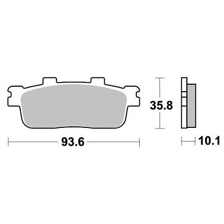 BRAKE PADS, BRAKES, SEMI-METALLIC, 948SM1