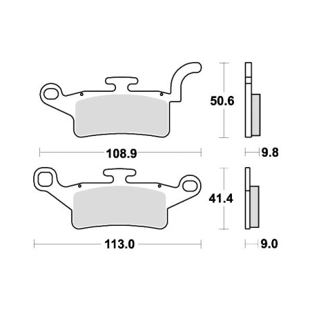 BRAKE PADS, BRAKES, SEMI-METALLIC, 961SM1