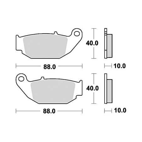 BRAKE PADS, BRAKES, SEMI-METALLIC, 965SM1