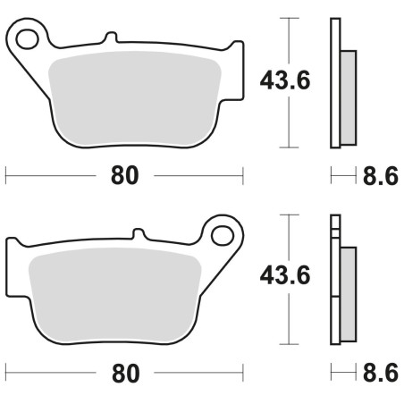STABDŽIŲ KALADĖLĖS, STABDANTYS, PUSMETALINIS, 972SM1