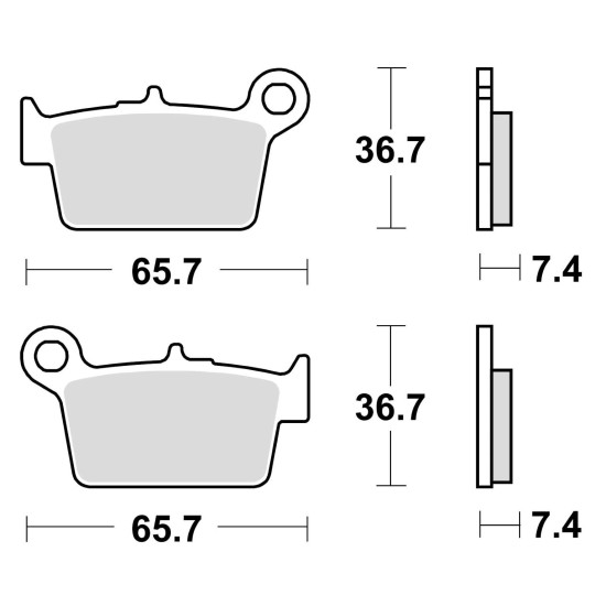 BRAKE PADS, BRAKES, SEMI-METALLIC, 976SM1