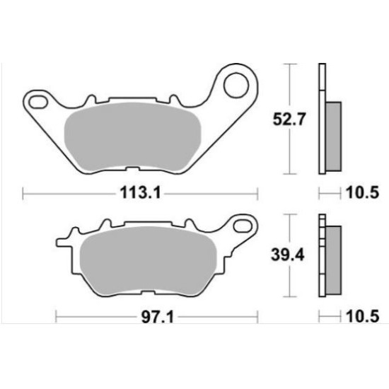 BRAKE PADS, BRAKES, SEMI-METALLIC, 979SM1