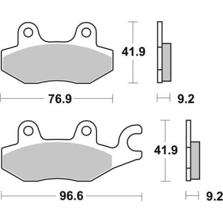 BRAKE PADS, BRAKES, SEMI-METALLIC, 981SM1